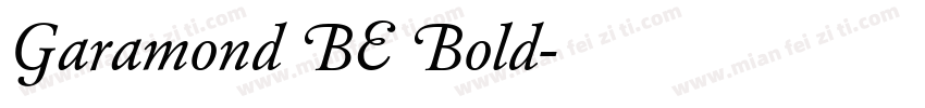 Garamond BE Bold字体转换